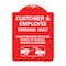 Signmission Parking Restriction Customer and Employee Parking Only Unauthorized Vehicles Towed at, RW-1824-23373 A-DES-RW-1824-23373 - alternate 1